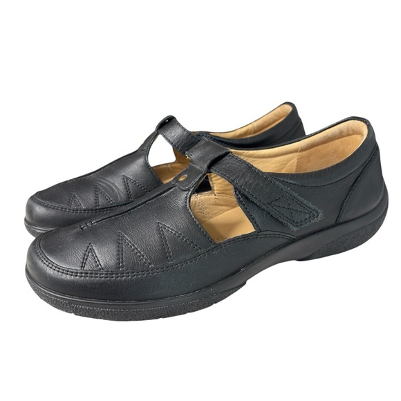 Hotter Comfort Concept Womens Sz 8 Black Leather Mary Jane Shoes Made in England - Picture 5 of 13